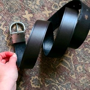 Reversible brown and black belt